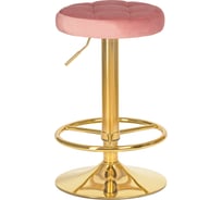 Табурет барный DOBRIN BRUNO GOLD (цвет сиденья пудрово-розовый велюр (MJ9-32), цвет основания золото) LM-5008_G-M_V-MJ9-32