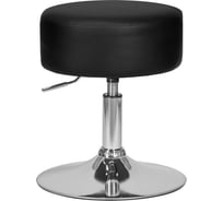 Пуф DOBRIN DANNY цвет сиденья черный, цвет основания хром LM-2050_CH-M_EL-black