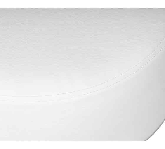Пуф DOBRIN DANNY цвет сиденья белый, цвет основания хром LM-2050_CH-M_EL-white
