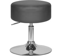 Пуф DOBRIN DANNY цвет сиденья серый, цвет основания хром  LM-2050_CH-M_EL-grey