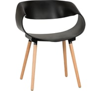 Стул обеденный DOBRIN ALIEN (цвет сиденья черный (B-03), цвет основания светлый бук) LMZL-PP682_LB-TR_P-B-03