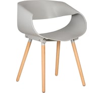 Стул обеденный DOBRIN ALIEN (цвет сиденья светло-серый (GR-01), цвет основания светлый бук)  LMZL-PP682_LB-TR_P-GR-01