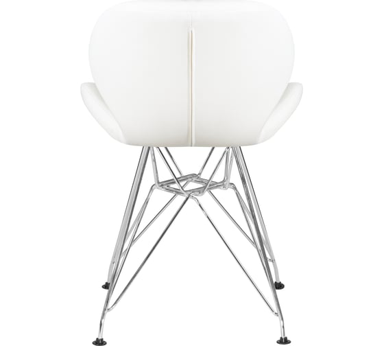 Стул обеденный DOBRIN BUTTERFLY CHROME (цвет сиденья белый, цвет основания хромированная сталь)  LMZL-302A_CH-M_EL-white