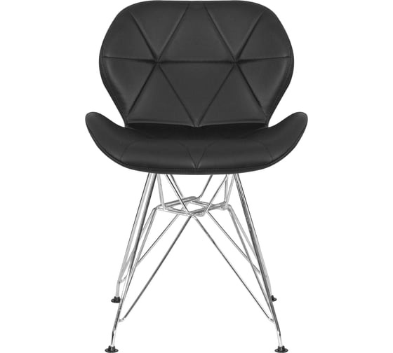 Стул обеденный DOBRIN BUTTERFLY CHROME (цвет сиденья черный, цвет основания хромированная сталь) LMZL-302A_CH-M_EL-black