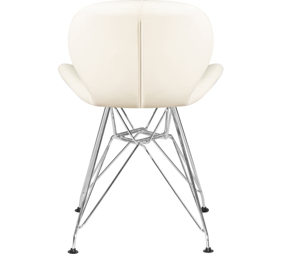 Стул обеденный DOBRIN BUTTERFLY CHROME (цвет сиденья кремовый, цвет основания хромированная сталь) LMZL-302A_CH-M_EL-cream