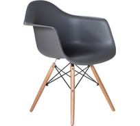 Стул обеденный DOBRIN DAW (цвет сиденья тёмно-серый (GR-04), цвет основания светлый бук)  LMZL-PP620_LB-MTR_P-GR-04