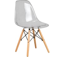 Стул обеденный DOBRIN DSW CASPER (цвет сиденья прозрачный, цвет основания светлый бук) LMZL-PC818_LB-MTR_P-clean