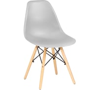 Стул обеденный DOBRIN DSW (цвет сиденья светло-серый (GR-01), цвет основания светлый бук) LMZL-PP638_LB-MTR_P-GR-01