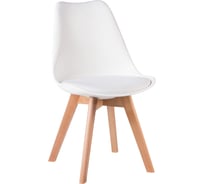 Стул обеденный DOBRIN JERRY SOFT (цвет сиденья белый (W-02), цвет основания светлый бук) LMZL-PP635_LB-TR_P-W-02