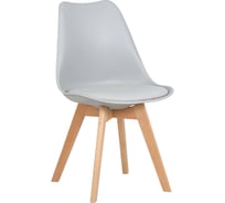 Стул обеденный DOBRIN JERRY SOFT (цвет сиденья светло-серый (GR-01), цвет основания светлый бук) LMZL-PP635_LB-TR_P-GR-01