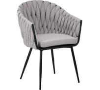 Стул обеденный DOBRIN MATILDA (цвет сиденья серый (LAR-275-17), цвет основания черный)  LM-9691_B-M_TT-LAR-275-17