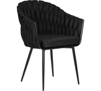 Стул обеденный DOBRIN MATILDA (цвет сиденья черная ткань (LAR 275-50), цвет основания черный) LM-9691_B-M_TT-LAR-275-50