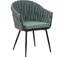 Стул обеденный DOBRIN MATILDA (цвет сиденья зеленый (LAR-275-23), цвет основания черный)  LM-9691_B-M_TT-LAR-275-23