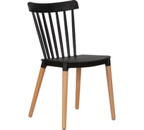 Стул обеденный DOBRIN THEO (цвет чёрный (B-03), цвет основания светлый бук) LMZL-PP687_LB-TR_P-B-03