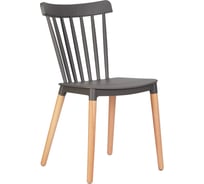 Стул обеденный DOBRIN THEO (цвет сиденья тёмно-серый (GR-04), цвет основания светлый бук) LMZL-PP687_LB-TR_P-GR-04