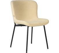 Стул обеденный DOBRIN MILO (цвет сиденья кремовый букле (UF992-02), черные матовые ножки) LML-7404_B-M_TT-UF992-02