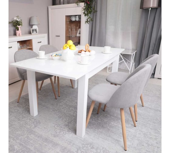 Стул Aks Home HONNOR, светло-серый ткань 1701-26/дуб 70035