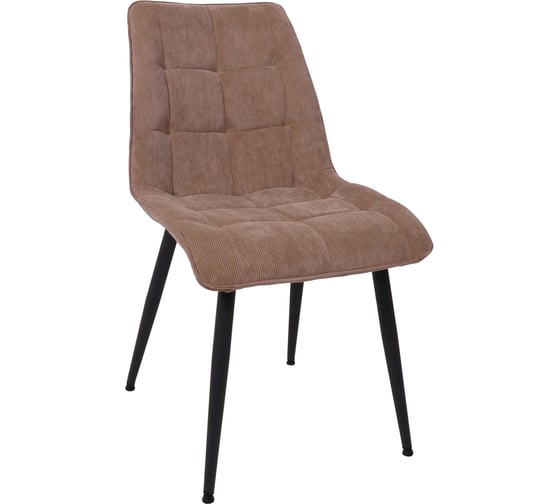 Стул Aks Home FRED NEW, бежевый вельвет/черный 95591