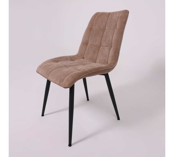 Стул Aks Home FRED NEW, бежевый вельвет/черный 95591