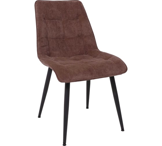 Стул Aks Home FRED NEW, коричневый вельвет/черный 95592