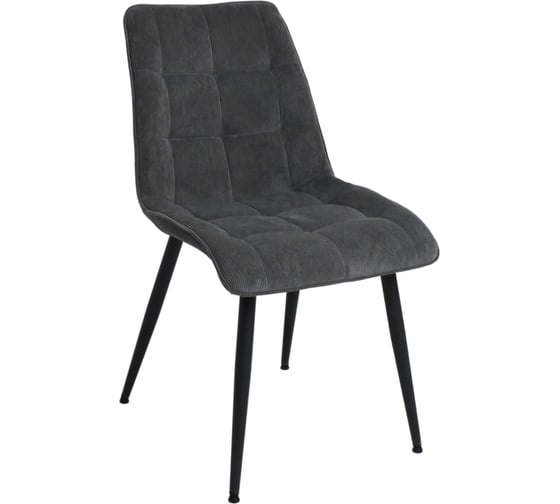 Стул Aks Home FRED NEW, серый вельвет/черный 90021