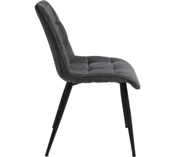 Стул Aks Home FRED NEW, серый вельвет/черный 90021