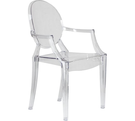 Стул обеденный DOBRIN LOUIS GHOST (цвет сиденья прозрачный)  LMZL-РС801_P-clean