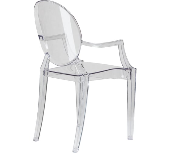 Стул обеденный DOBRIN LOUIS GHOST (цвет сиденья прозрачный)  LMZL-РС801_P-clean