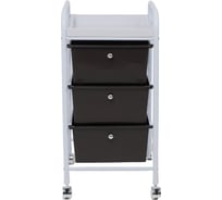 Полка-тележка Aks Home MERCURY, белый+коричневый 106549