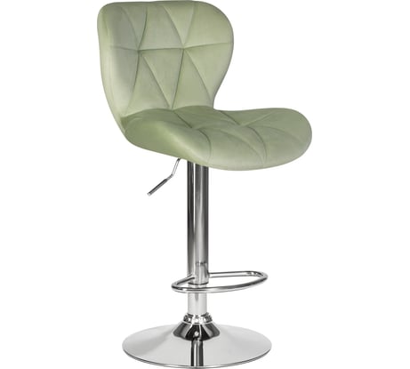 Барный стул DOBRIN BARNY цвет сиденья мятный велюр MJ9-87, цвет основания хромированная сталь LM-5022_CH-M_V-MJ9-87