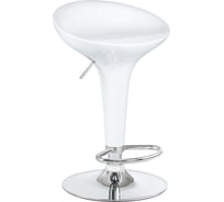 Барный стул DOBRIN BOMBA цвет сиденья белый, цвет основания хром LM-1004_CH-M_ABS-white
