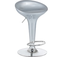 Барный стул DOBRIN BOMBA цвет сиденья серебрянный металлик, цвет основания хром LM-1004_CH-M_ABS-silver