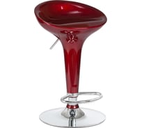 Барный стул DOBRIN BOMBA цвет сиденья бордовый металлик, цвет основания хром LM-1004_CH-M_ABS-burgundy-metallic