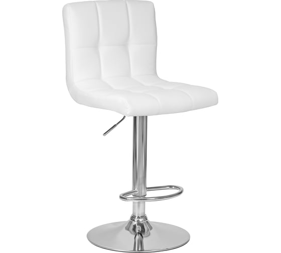 Барный стул DOBRIN CANDY цвет сиденья белый, цвет основания хром LM-5006_CH-M_EL-white 1