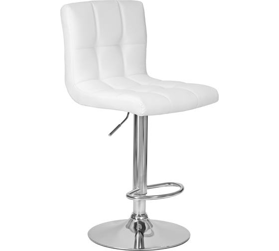 Барный стул DOBRIN CANDY цвет сиденья белый, цвет основания хром LM-5006_CH-M_EL-white