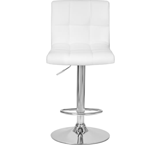 Барный стул DOBRIN CANDY цвет сиденья белый, цвет основания хром LM-5006_CH-M_EL-white