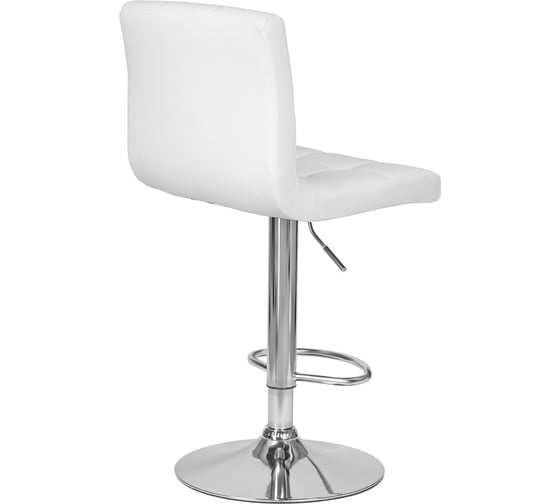 Барный стул DOBRIN CANDY цвет сиденья белый, цвет основания хром LM-5006_CH-M_EL-white