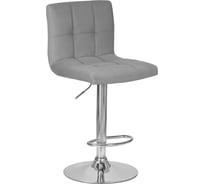 Барный стул DOBRIN CANDY цвет сиденья серый велюр MJ9-75 цвет основания хром LM-5006_CH-M_V-MJ9-75