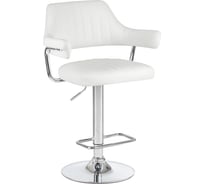 Барный стул DOBRIN CHARLY цвет сиденья белый, цвет основания хром LM-5019_CH-M_EL-white