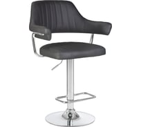 Барный стул DOBRIN CHARLY цвет сиденья серый, цвет основания хром  LM-5019_CH-M_EL-188-55