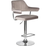 Барный стул DOBRIN CHARLY цвет сиденья серый велюр MJ9-75, цвет основания хромированная сталь LM-5019_CH-M_V-MJ9-75