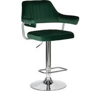 Барный стул DOBRIN CHARLY цвет сиденья зеленый велюр MJ9-88, цвет основания хромированная сталь  LM-5019_CH-M_V-MJ9-88