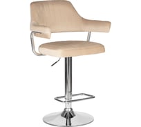 Барный стул DOBRIN CHARLY цвет сиденья бежевый велюр MJ9-10, цвет основания хромированная сталь LM-5019_CH-M_V-MJ9-10