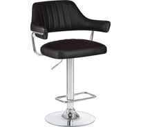 Барный стул DOBRIN CHARLY цвет сиденья черный, цвет основания хром LM-5019_CH-M_EL-black