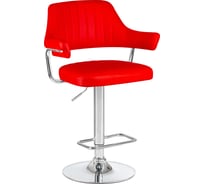 Барный стул DOBRIN CHARLY цвет сиденья красный, цвет основания хром LM-5019_CH-M_EL-red