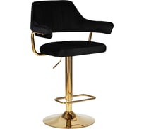 Барный стул DOBRIN CHARLY GOLD цвет сиденья черный велюр MJ9-101, цвет основания золото LM-5019_G-M_V-MJ9-101