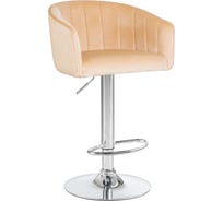 Барный стул DOBRIN DARCY цвет сиденья песочный 1922-3, цвет основания хром LM-5025_CH-M_V-1922-3