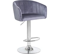 Барный стул DOBRIN DARCY цвет сиденья серый 1922-19, цвет основания хром  LM-5025_CH-M_V-1922-19