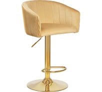 Барный стул DOBRIN DARCY GOLD цвет сиденья песочный велюр 1922-3, цвет основания золото LM-5025_G-M_V-1922-3