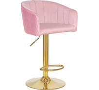 Барный стул DOBRIN DARCY GOLD цвет сиденья розовый велюр 1922-16, цвет основания золото LM-5025_G-M_V-1922-16